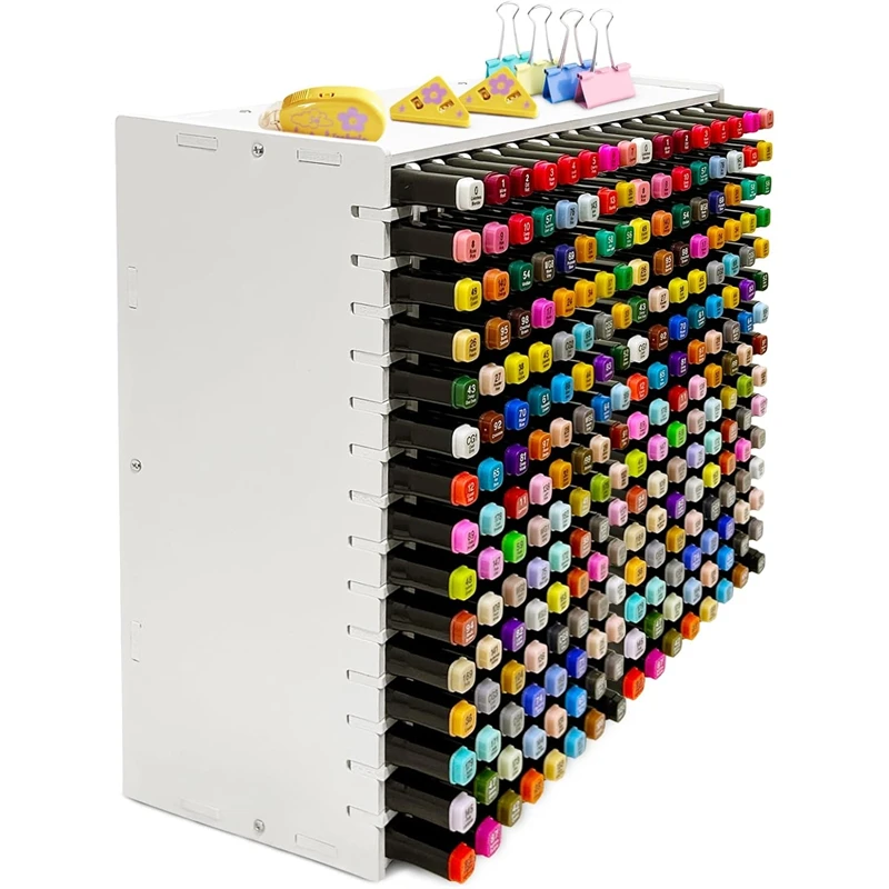 Art Marker Organizer Rack for 240 Markers Watercolour Brushes Pen ...