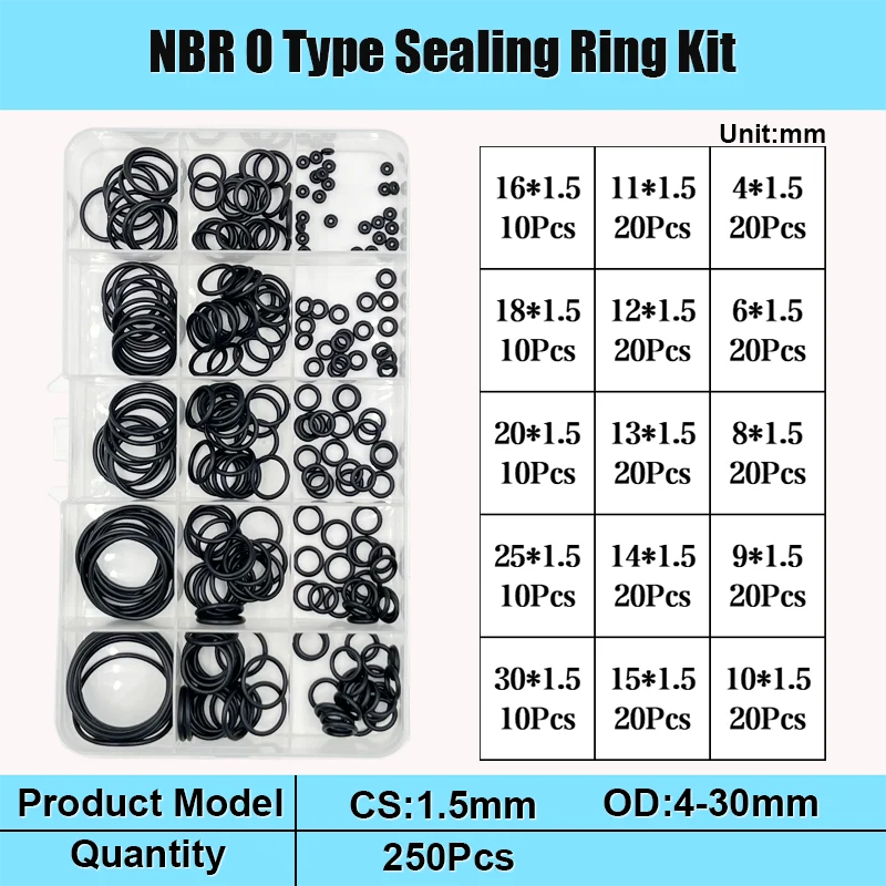 

Силиконовые уплотнительные кольца, красный, CS 1.5 2 2.4 3.1mm