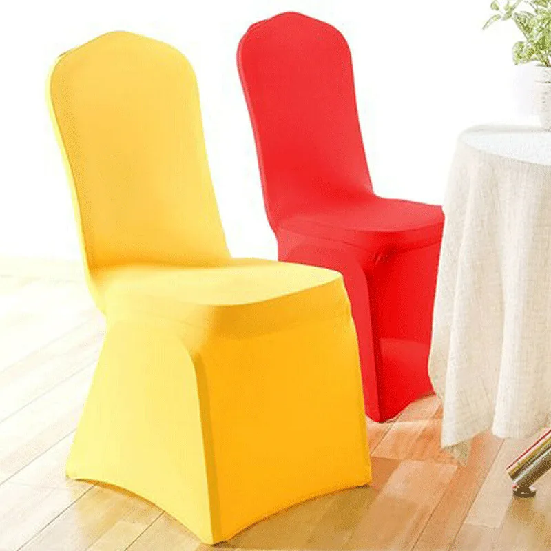 

Solid Spandex Chair Cover MultiColor Wedding Party Banquet Dining Room Decor