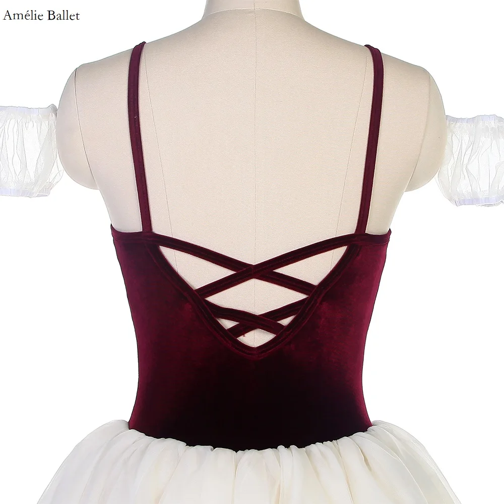 20049 Камзол Стиль Бархатный лиф Балетная танцевальная пачка для девочек и женщин