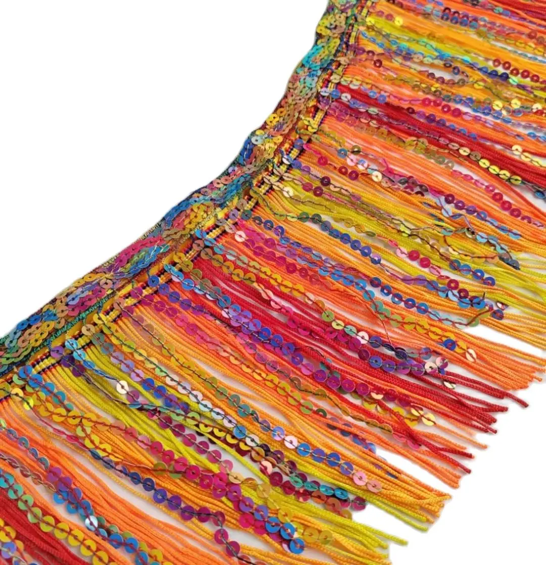 

Chainette Fringe, Latin Dancewear, Dress, Costumes, Chainette Sequins Fringe, DIY, Sewing Fringe, 10 Yards, 30cm Wide