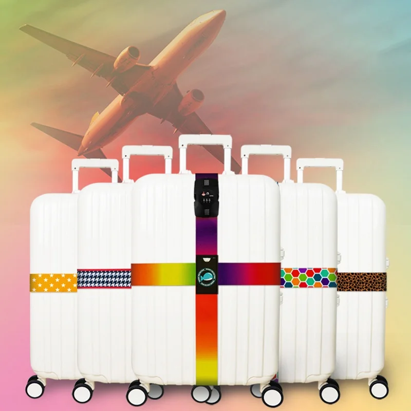 Practical Luggage Straps Travel Baggage Tie Binding Belt Fixing Belt Suitcase Cross Strap Band Luggage Cross String Girdle Items