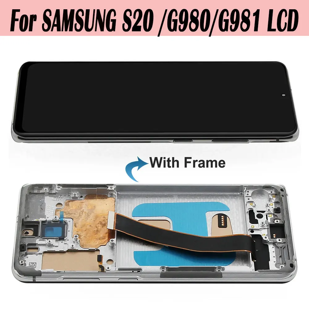 Super AMOLED S20 5G сенсорный экран дигитайзер в сборе для Samsung 4G/5G LCD G980 G981 G980F G981F Pantalla