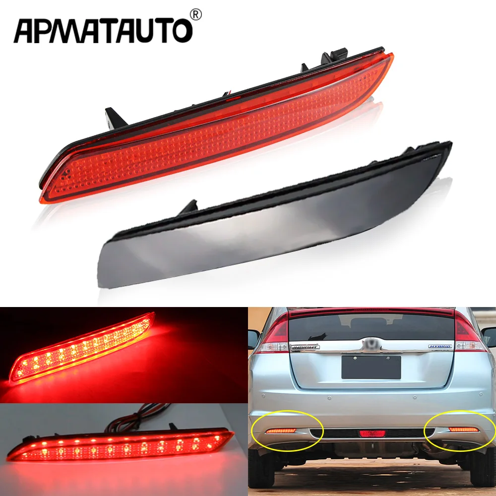 

2Pcs LED Tail Red Rear Bumper Reflector Light Lamp stop fog brake light 2012-2014 FOR Honda CR-V,STEPWGN-RG FIT Acura TSX