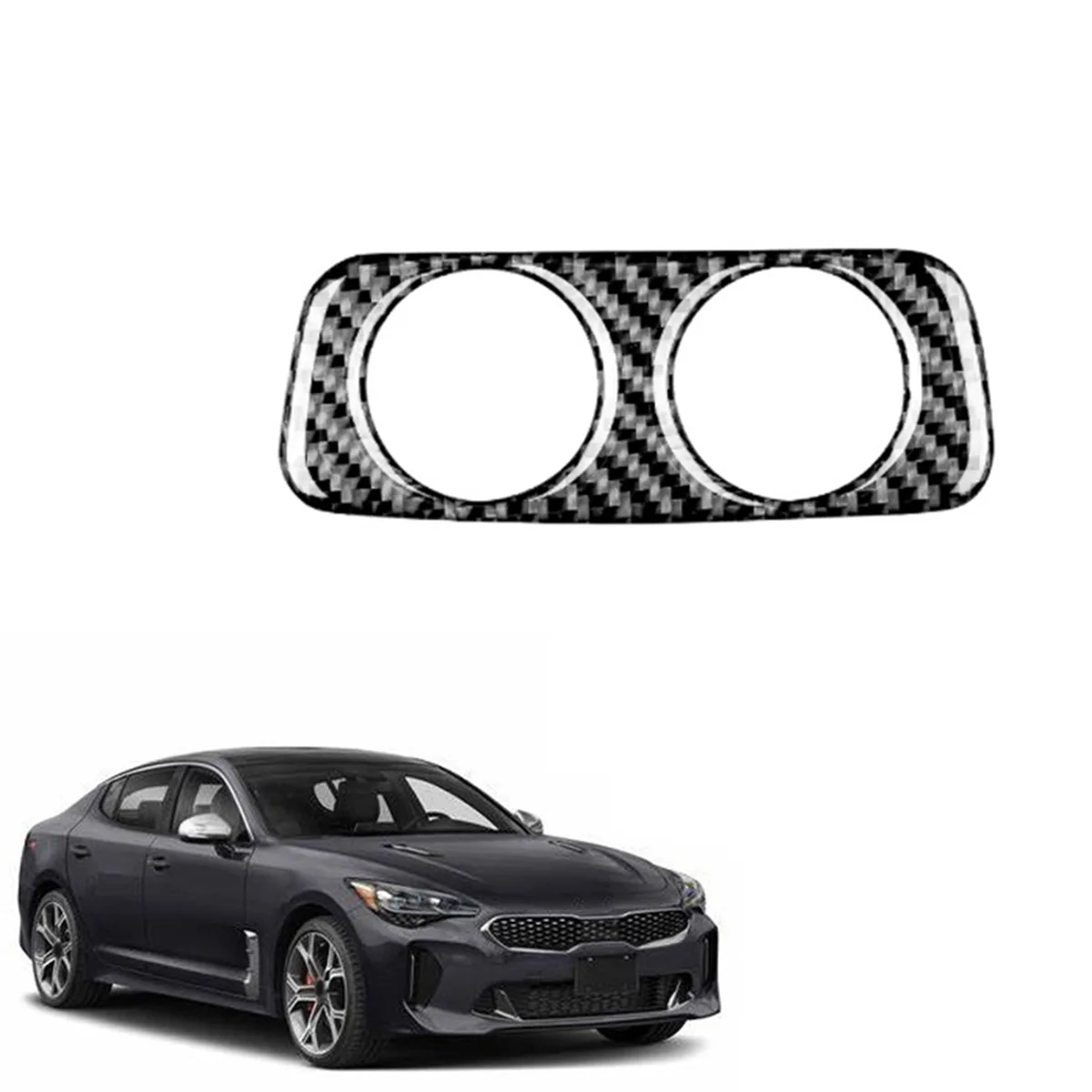 Настоящее углеродное волокно для Kia Stinger 2018-2023 задний порт зарядки автомобиля