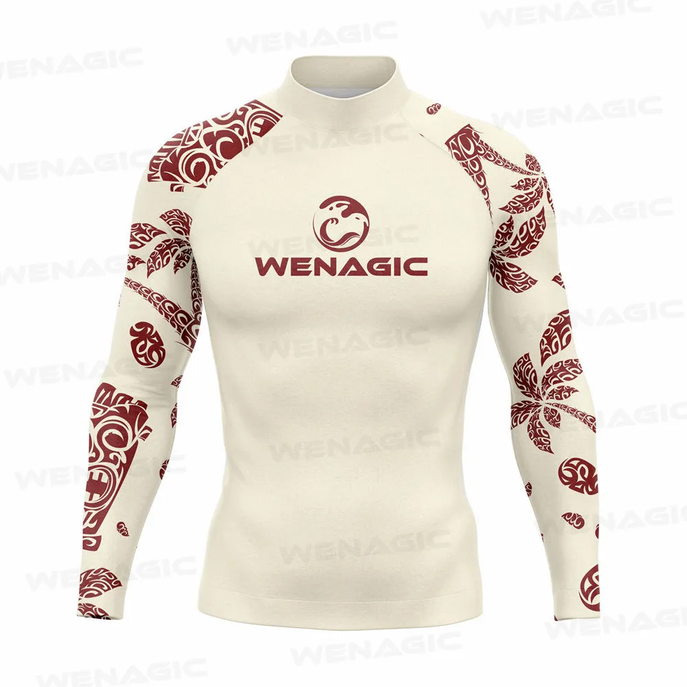 2XS-4XL UV Protection Lycra Rashguard Men Long Sleeve Swimsuit Swim Rash Guard Quick Dry Surf Driving T Shirt For Swimming New
