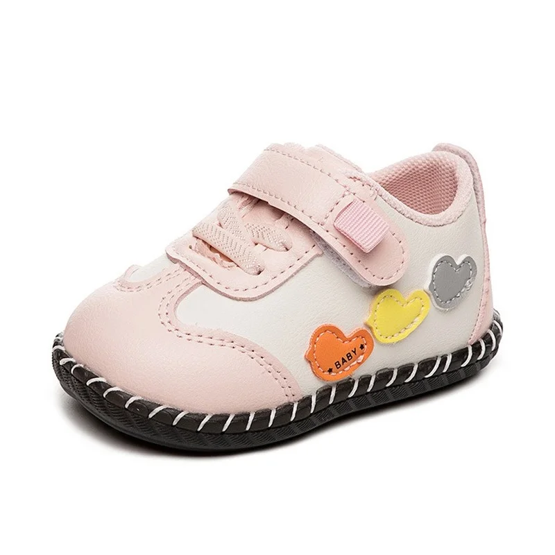 Baby First Walker Shoes 2022 Autumn Non-slip 0-3y Kids Fashion Girls Sneakers Cute Soft Flat Toddler Boys Leather Ducks Sneakers
