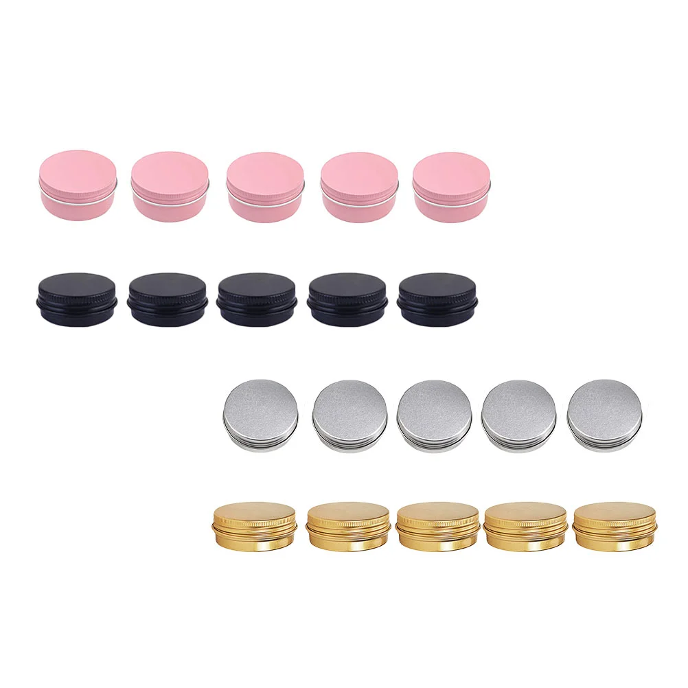

Tin Aluminum Metal Tins Empty Box Cans Round Storage Containers Lid Screwcream Case Cancontainer Makeupsilver Jars