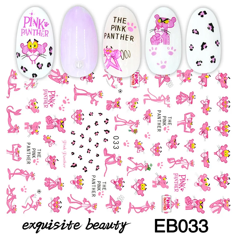 

1PCS Disney Nail Sticker Cartoon Pink Panther Nail Art Sticker Minnie Lion King 3D Handmade DIY Disney Nail Art Sticker Decals