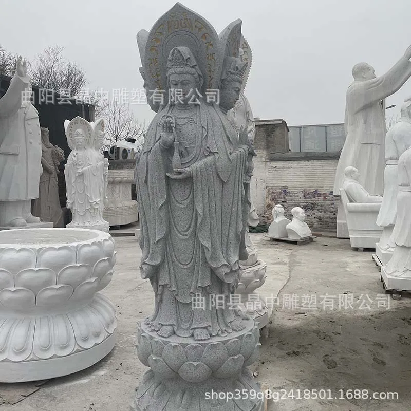 Фото Резная статуя Будды Майтреи из белого мрамора, улыбающийся Будда с большим животом, статуя Будды из гранита, большая статуя для улицы, резьба по камню. №4