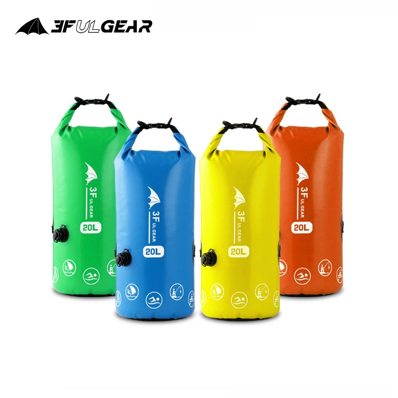 3F UL GEAR 5L 10L 20L Waterproof Dry Bag Sack Storage Pack Pouch For Swimming Kayaking Canoeing River Trekking Boating Fishing
