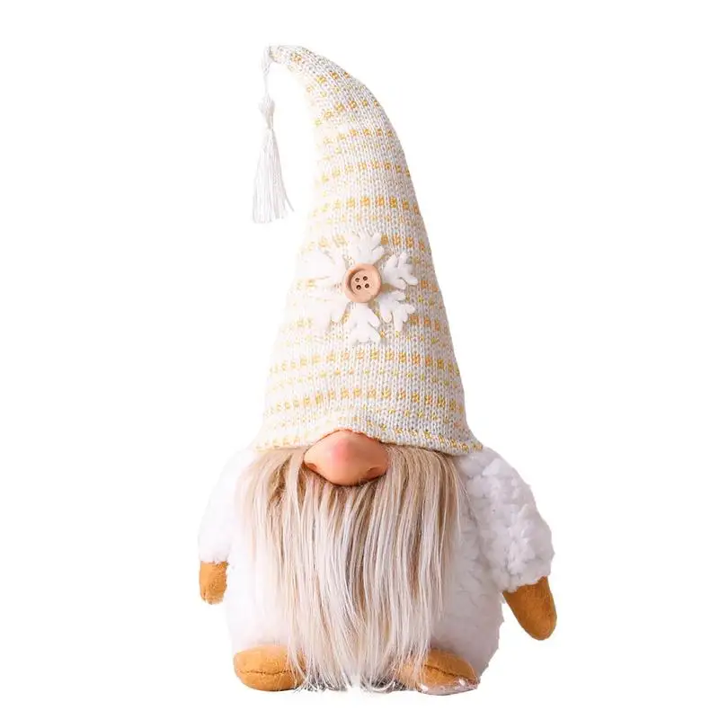 

Плюшевая кукла, Рождественский гном, белая зимняя тема, Шведский томт, безлицевое гномное украшение, рождественское набивное карликовое пр...