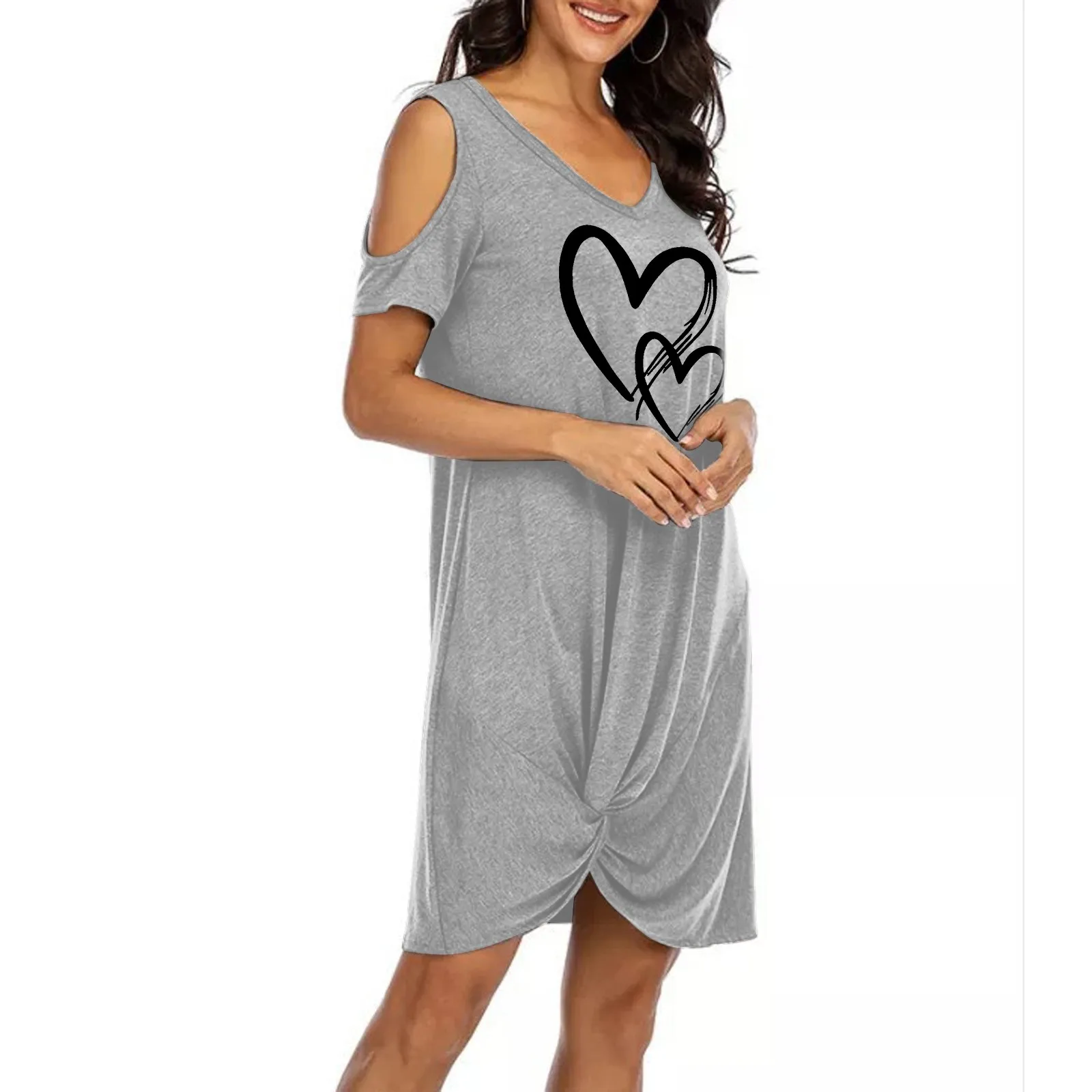 

Женское Короткое платье без бретелек с V-образным вырезом