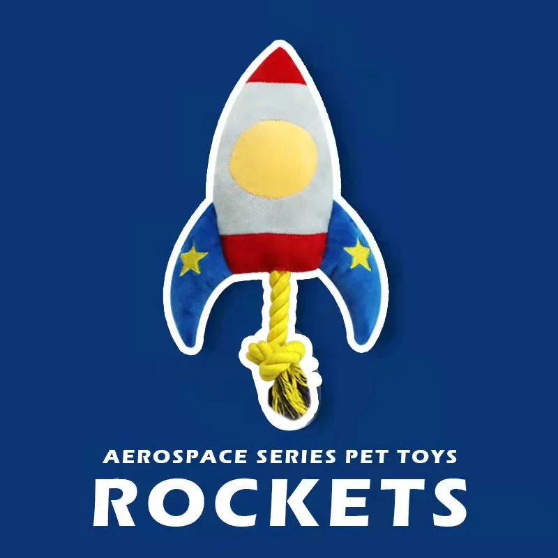 

Pet Knot Sound Rocket Plush Toy Teddy Chai Dog Dog Molars Bite-resistant and Deborer Artifact Interactive Cute