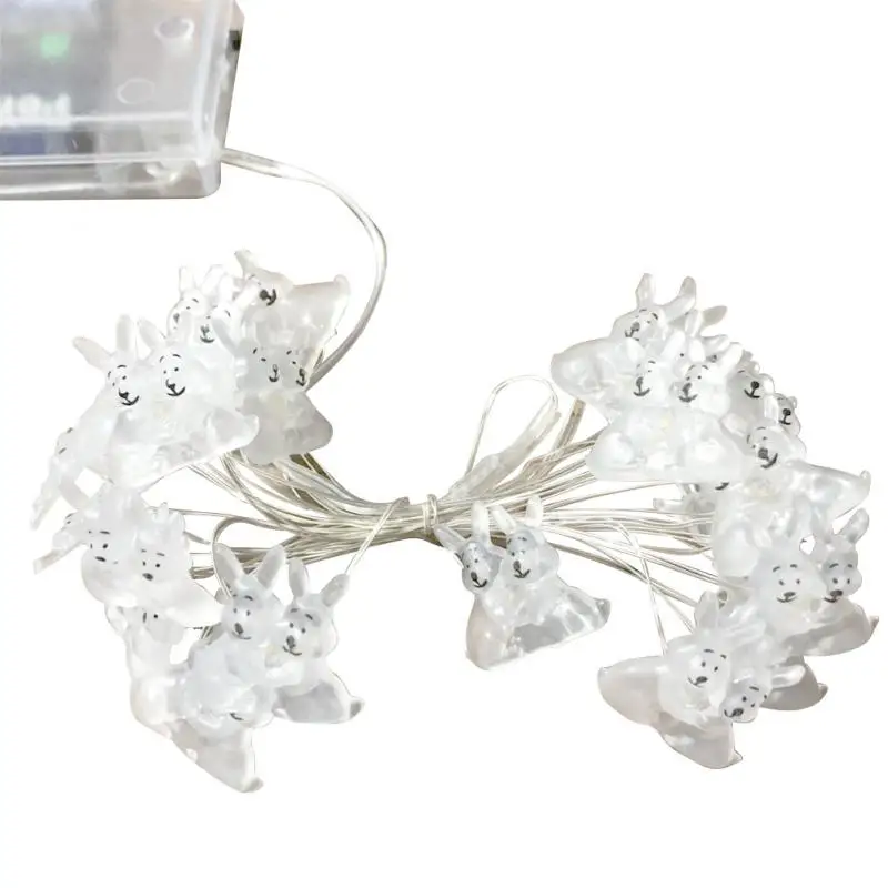 

Декоративная уличная гирлянда в виде моркови/кролика, с батарейками