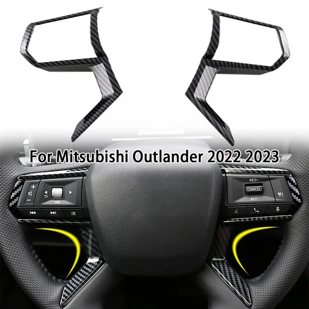 

Оплетка рулевого колеса из АБС-углеволокна, отделка для Mitsubishi Outlander 2022 2023, аксессуары для автомобильного интерьера B7T3