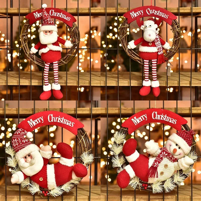 

Christmas Handmade Cute Sitting And Sleeping Dolls And High-quality Vine Woven Decorative Toys Suitable For Various Scenarios