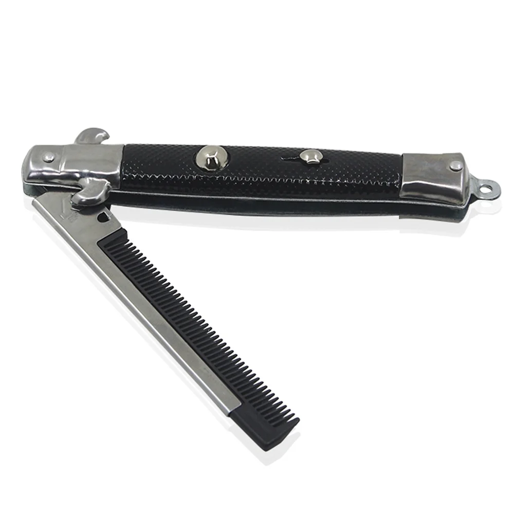 Складная металлическая пружинная расческа 3 шт. пластиковая ручка портативная