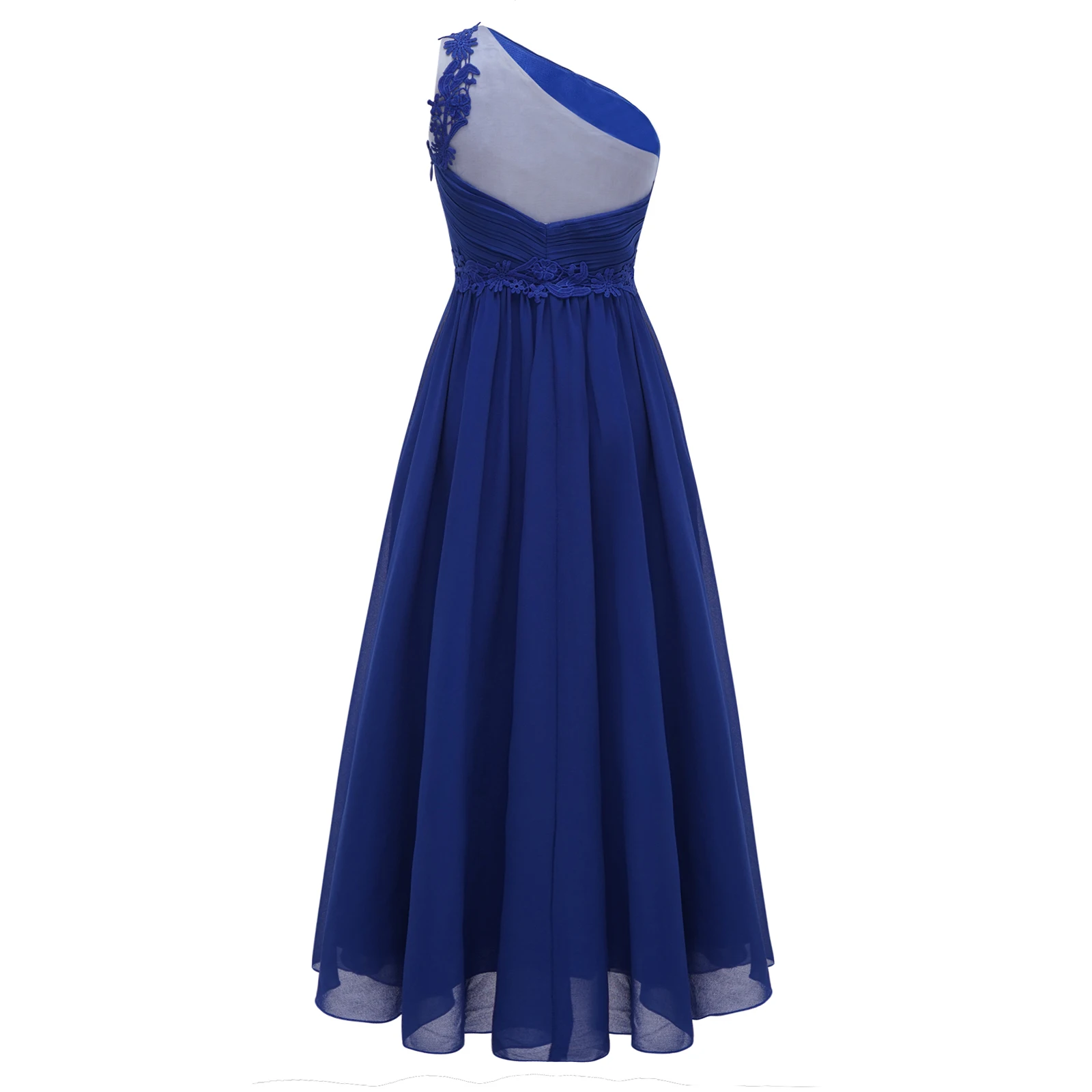 Детское шифоновое платье на одно плечо с блестящими бусинами