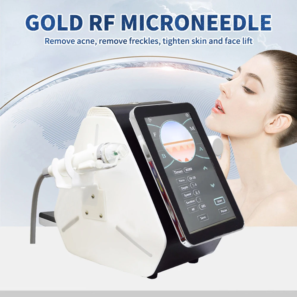 

2 in 1 Fractional RF Microneedle Machine Gold Micro Needle Beauty Device Radio Frequency Skin Tightening Face Lifting Anti-Acne