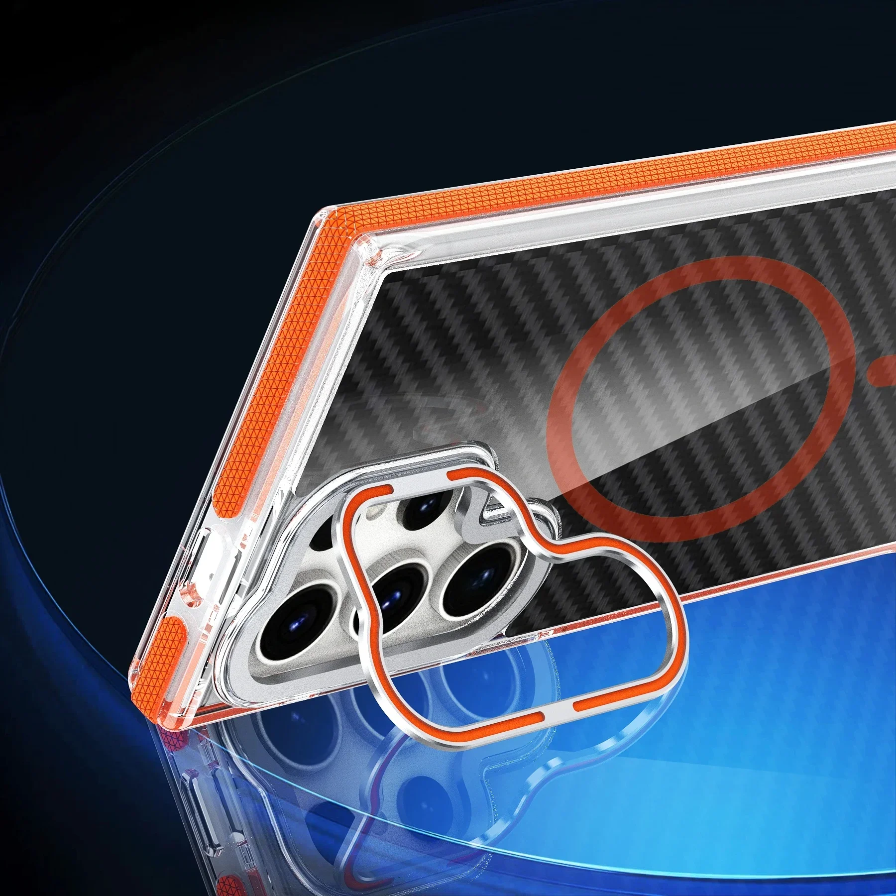 Противоскользящий армированный чехол Magsafe из поликарбоната в стиле милитари для