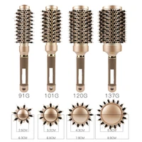 4 sizes professional salon styling tools round hair comb hairdressing curling hair brushes comb ceramic iron barrel comb