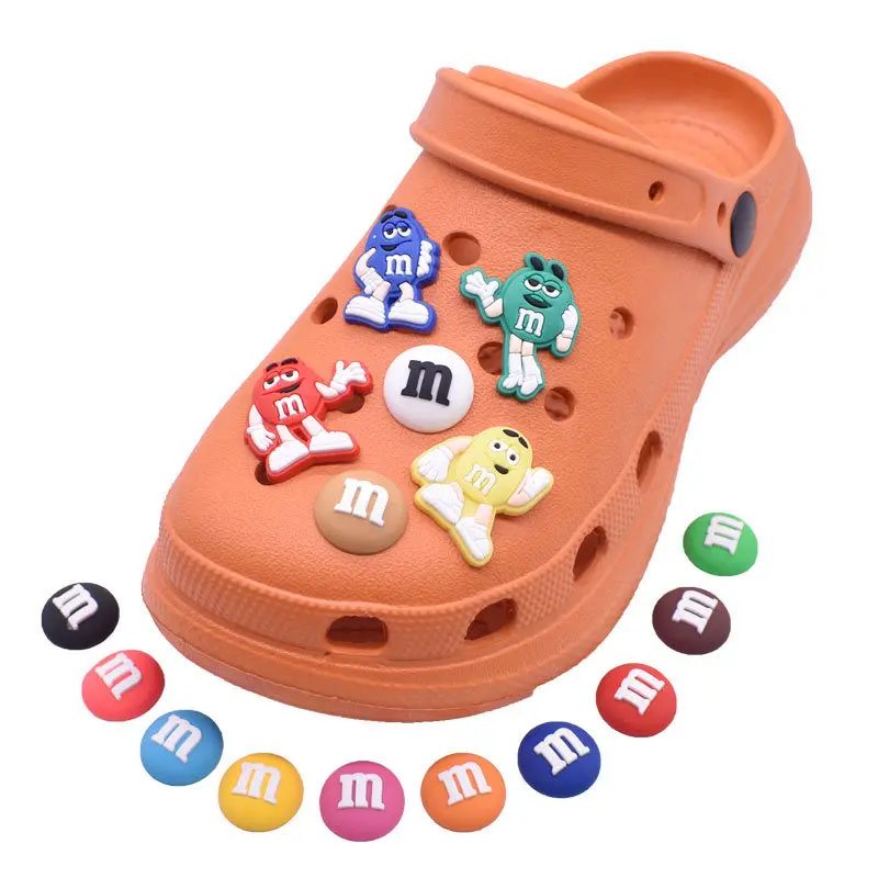 

1pcs Shoe Charms Chocolate Candies Croc Charms Shoe Charms Accessories PVC Shoes Designer for corc jibz Kids X-mas Party Gifts