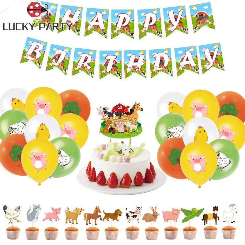 

Cow Animal Kids Birthday Party Supplies Disposable Tableware Plate Napkin Straw cup Farm theme Baby Shower Party Decorations