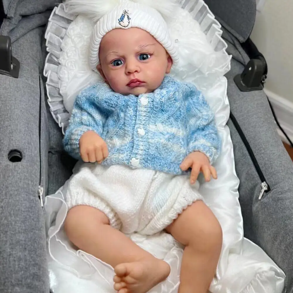 

FBBD 55CM Real Bebe Reborn Dolls Cameron Artist Handmade Soft Touch With Blood Vessel Art Doll Toys For Children Girls XMAS GIFT