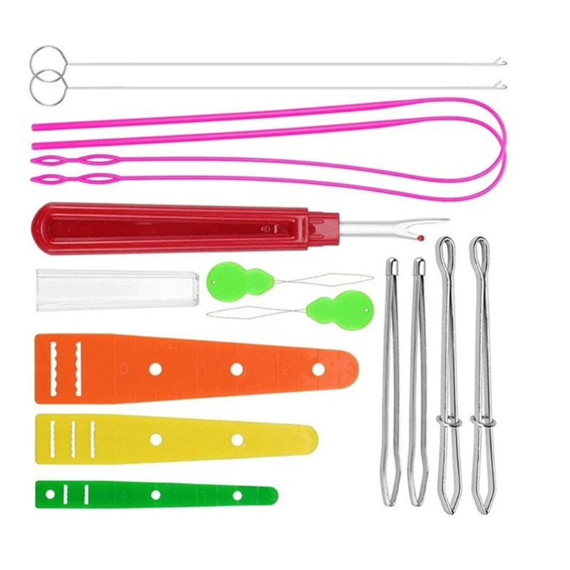 Инструменты для заправки ниток Гибкий нитевдеватель пинцеты замки шнура крючок