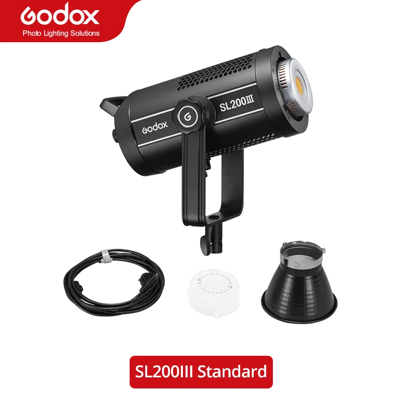 

Godox SL200III 200W 5600K White Version LED Video Light Bowens Mount Daylight Balanced 2.4G Wireless X System Control By APP