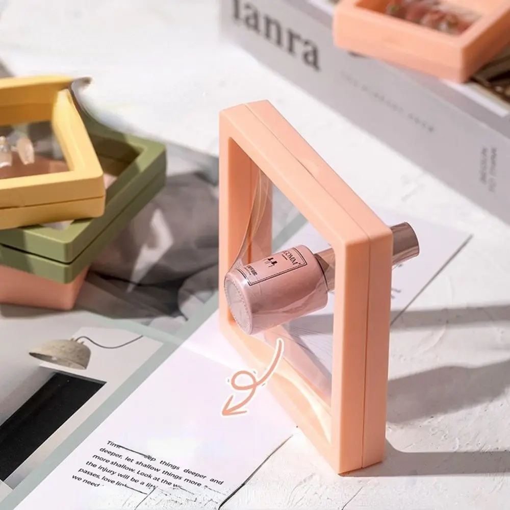 

Chic Transparent Lid Square False Nails Box Minimalist Nail Art Pieces Display Case Professional Fake Nails Storage Box