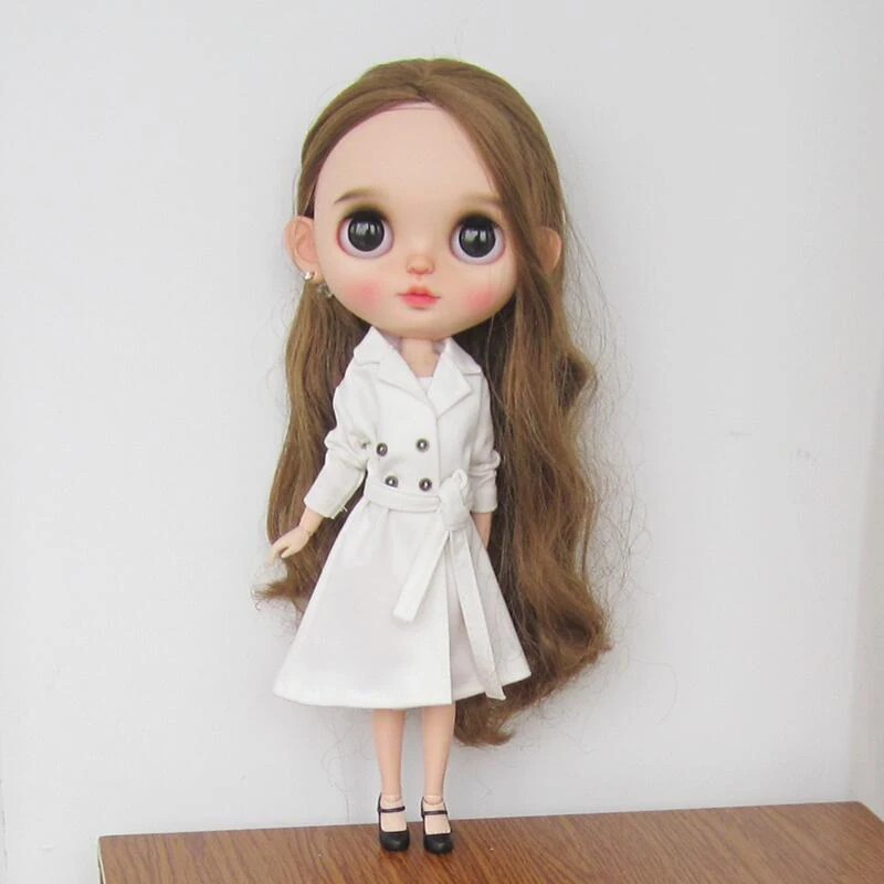 Фото Модная одежда Blythe, черно-белое пальто для кукол Blythe, Барби, 30 см, 1/6, куклы Azone ICY Licca №5