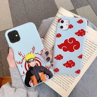 bandai naruto phone case for iphone 11 12 13 mini pro xs max 8 7 6 6s plus x xr solid candy color funda case