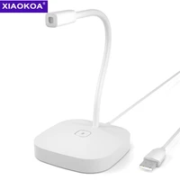 xiaokoa usb desktop microphone with mute button for computer gooseneck condenser gaming mic compatible with pc