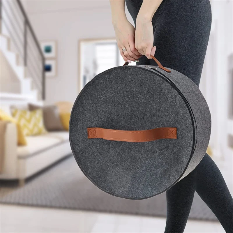 

Hat Box Large Capacity Foldable Dust-Proof Hat Storage Bag With Visible Window For Man Women Hat Travel Home Dorm Storage
