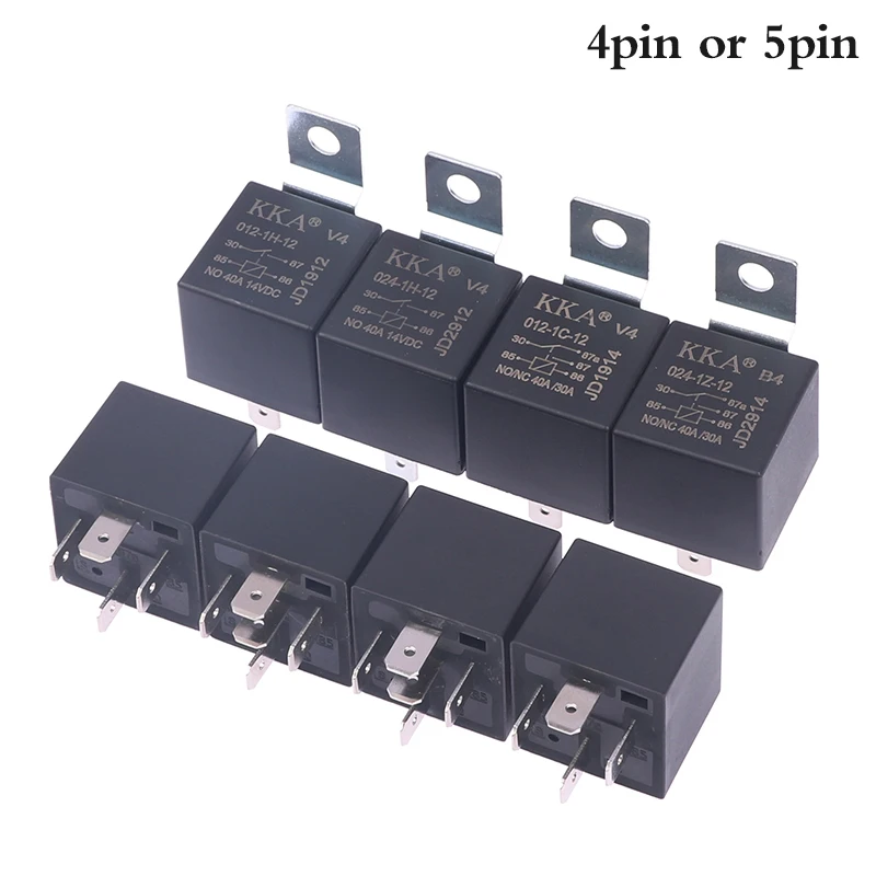 

4/5Pin Waterproof Car Relay Long Life Automotive Relays Normally Open DC 12V/24V For Head Light Air Conditioner