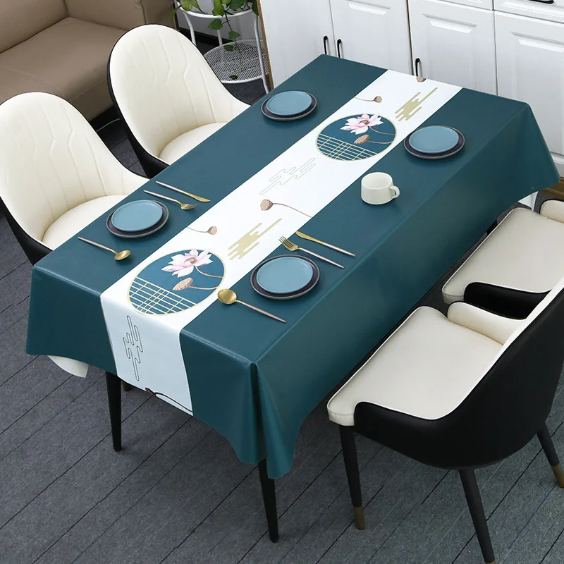 

marble Nordic water oil scald proof and wash free PVC tea table cover cloth leather tablecloth