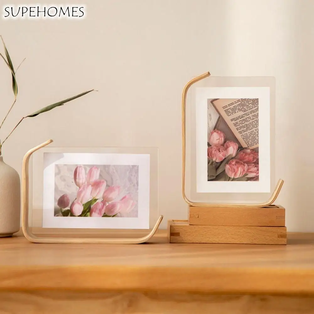 

Transparent Nordic Calendar Double Sided Creative Herbarium Photo Frame Ornament Home Supplies Display Frame