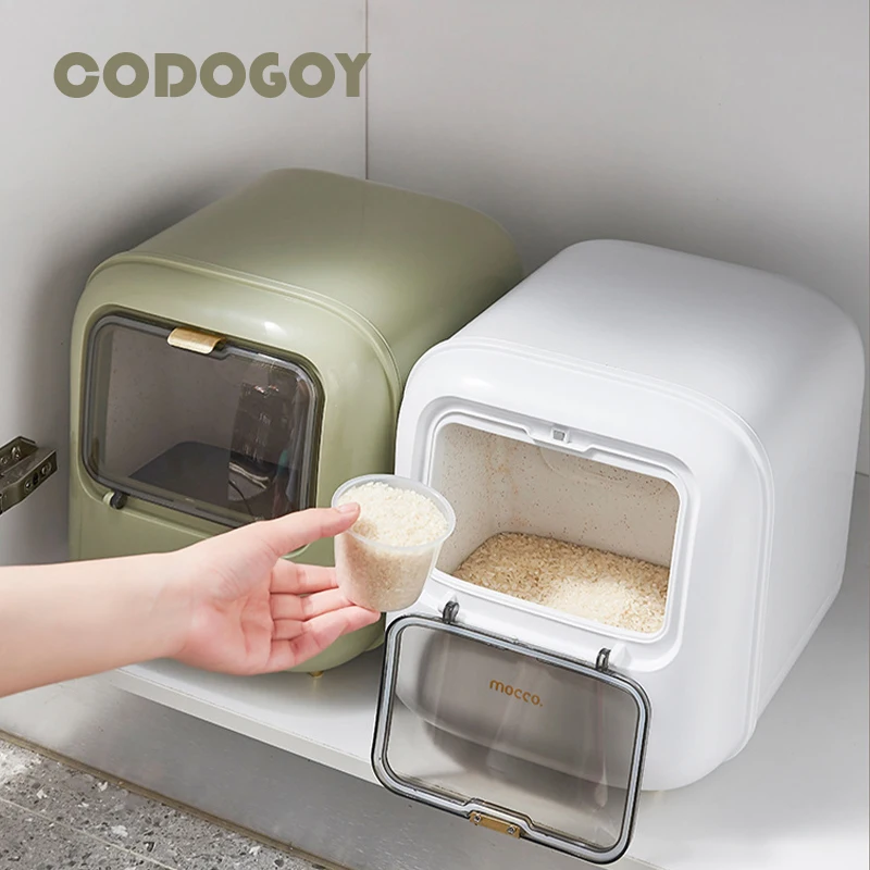 

Home Food Storage Container 10KG Rice Barrels Sealed Cereal Dispenser Rice Tank Grain Box Kitchen Rice Storage Containers