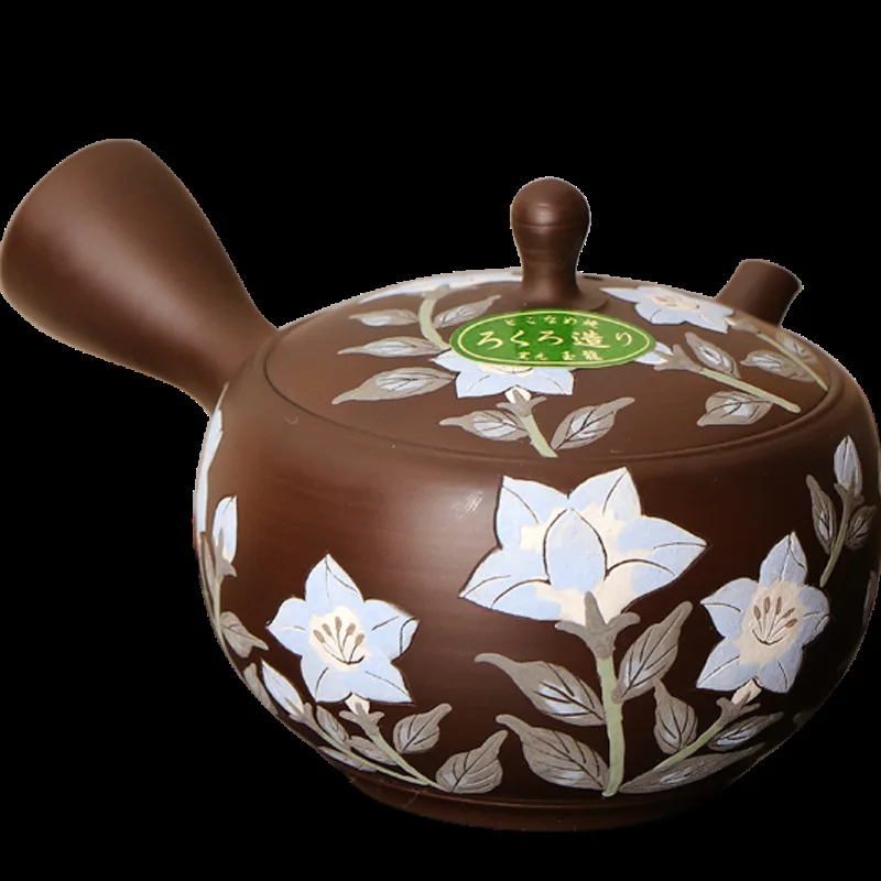 Японский импортный часто Гладкий горлящий чайник с боковой ручкой Нефритовый