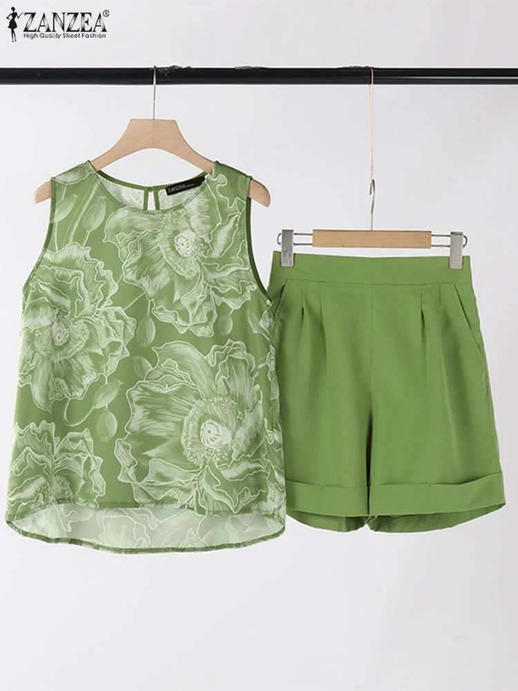 ZANZEA летние каникулы комплект из 2 предметов повседневные свободные однотонные