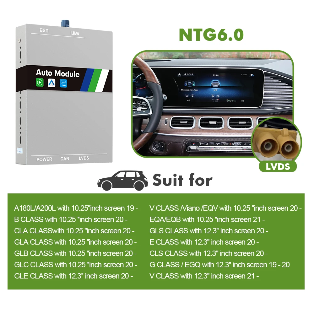 

ISUDAR Беспроводной модуль Carplay Android Auto для Mercedes Benz C117 W176 W204 W205 W221 GLS GLK Class NTG 4,5 4,7 5,0 4,0 6,0