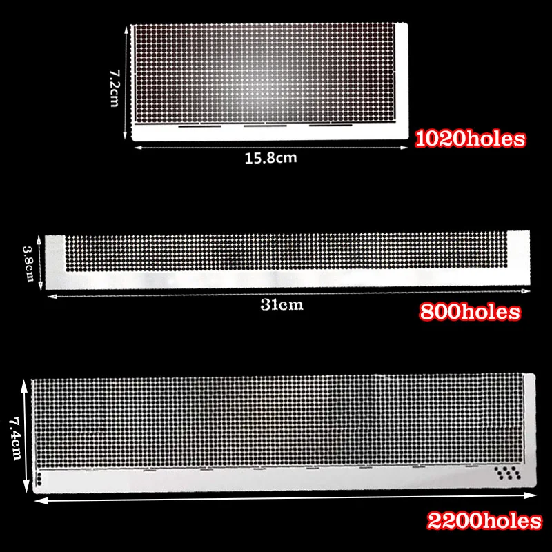 

800/1020/2200holes Stainless Steel Ruler For Diamond Painting Embroidery Accessories DIY Drawing Ruler Blank Round Square Drills