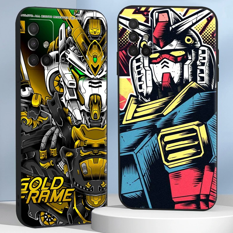 

GUNDAM Bandai Anime Phone Cases For Samsung A51 A52 A71 A72 4G 5G Coque Back Cover Carcasa Original Protective TPU Soft