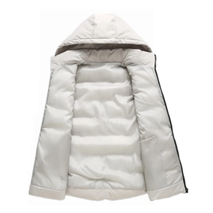 Жилет мужской с подкладкой на молнии капюшоном и воротником-стойкой