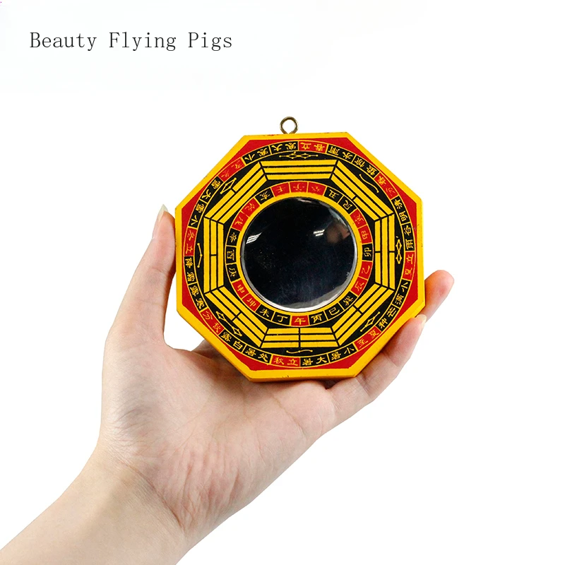 Китайское минималистичное деревянное зеркало со Сплетницей вогнутое у входа