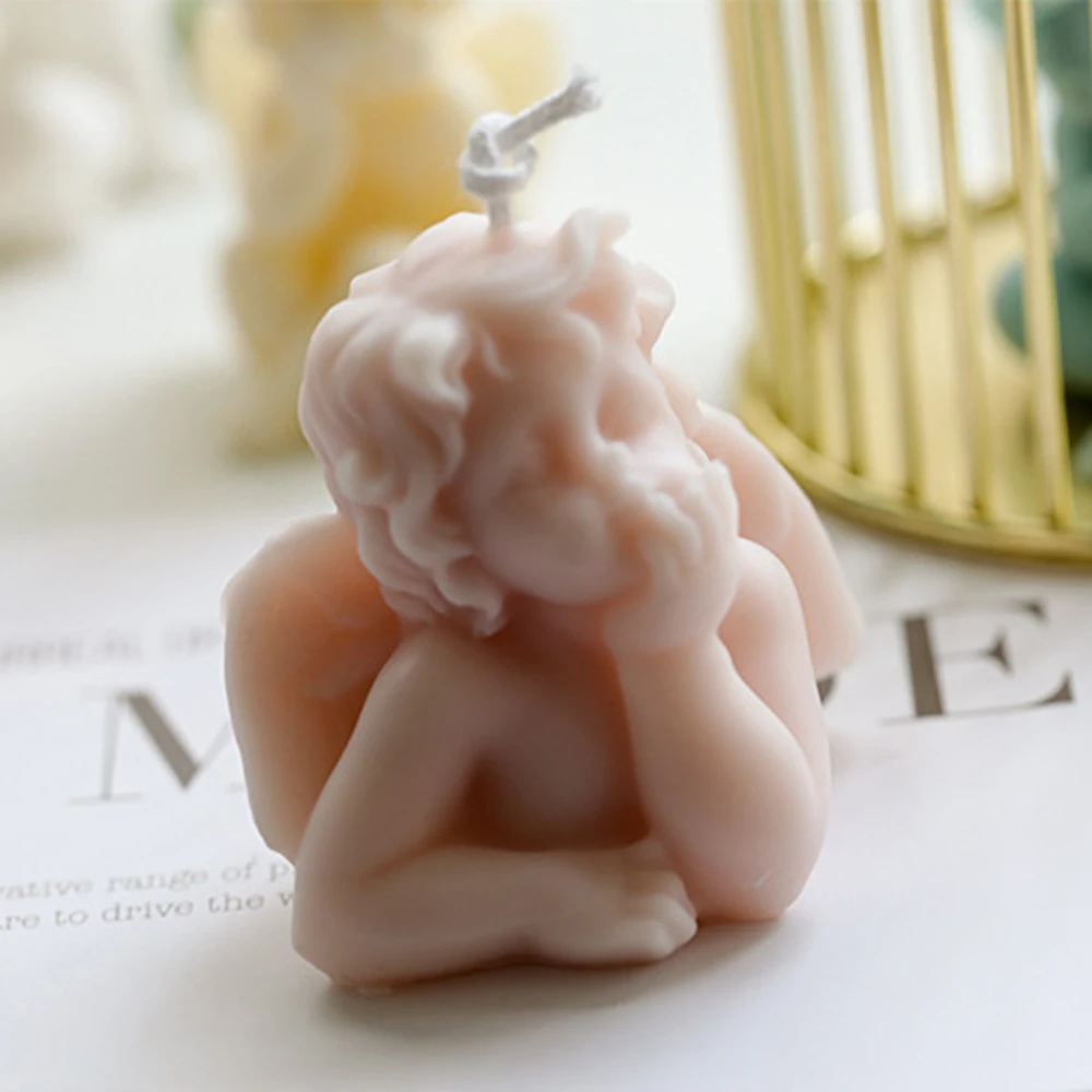 3D формы для свечей в виде маленького ангела силиконовые сделай сам изготовления