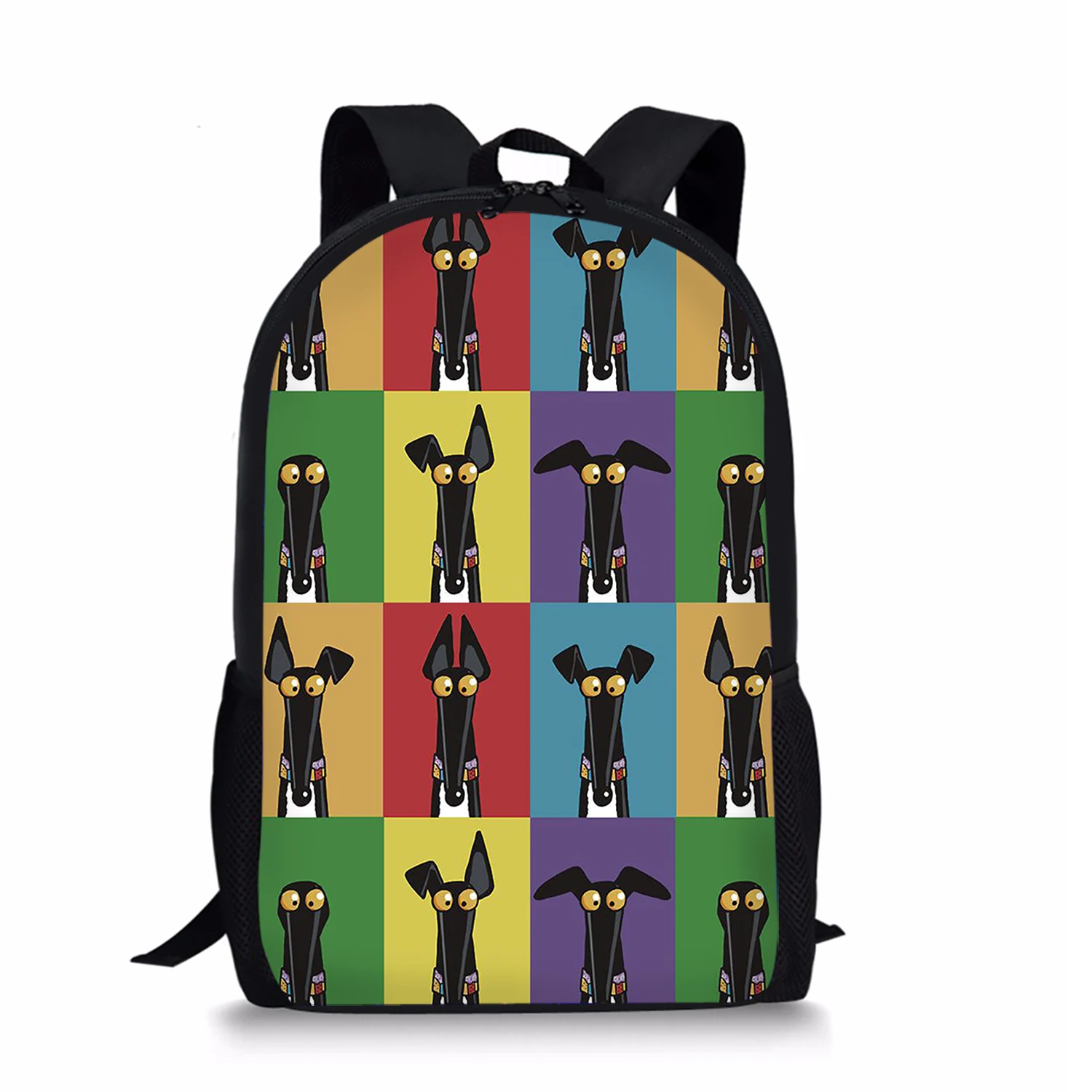 

Cartoon Greyhound Design Boys School Bags Adjustable Strap Premium Mochila Infantil Laptop Zipper Men's Backpack Free Shipping