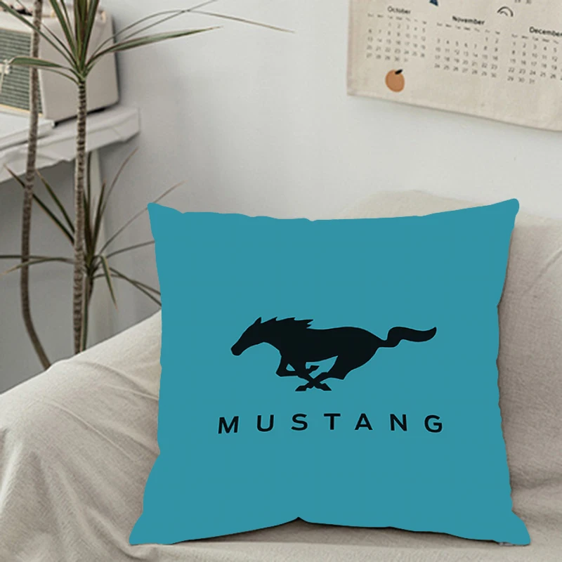 Квадратный чехол для подушки Ford Mustang домашнего офиса и спальни полиэстер